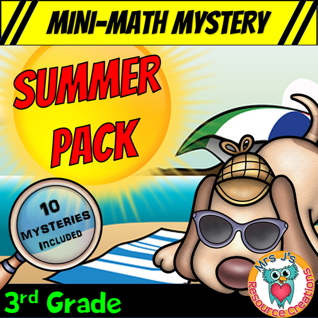 3rd-grade-summer-mini-math-mysteries-teaching-resources